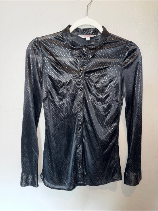 Roper Tops - Roper Sheer Button Up Black Shirt